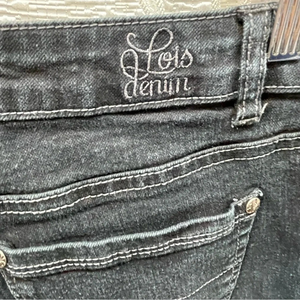 Lois Denim Straight Leg Jeans Womens 29 Black Excellent Stretch Mid Rise - Picture 8 of 11